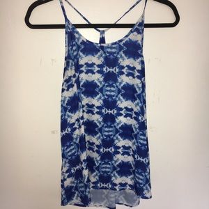 Forever 21 Tie Dye Blue Tank Top